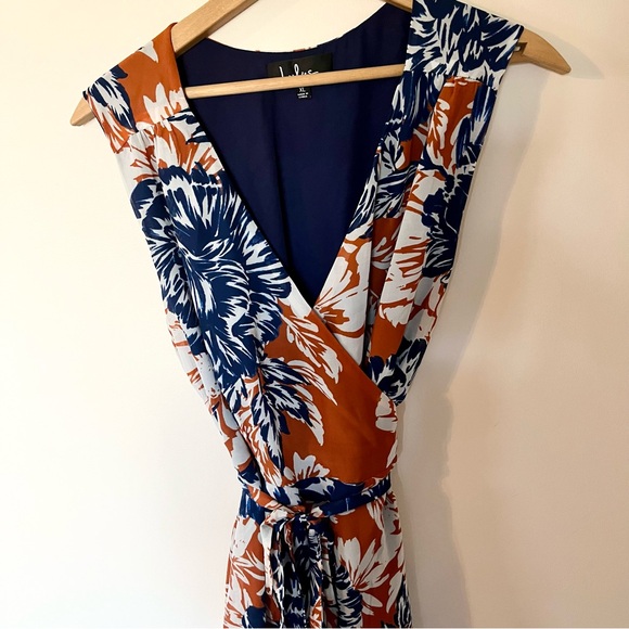 Lulu's Women's High Low Wrap Dress Desert
Trip Rust Orange Floral Print XL - Picture 8 of 13